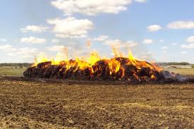 Измаильский р-н: В селе Кислицы загорелось 6 тонн соломы.
