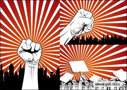 Fists_and_Protest_Series_Vector_image_material