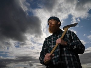Man Carrying Axe