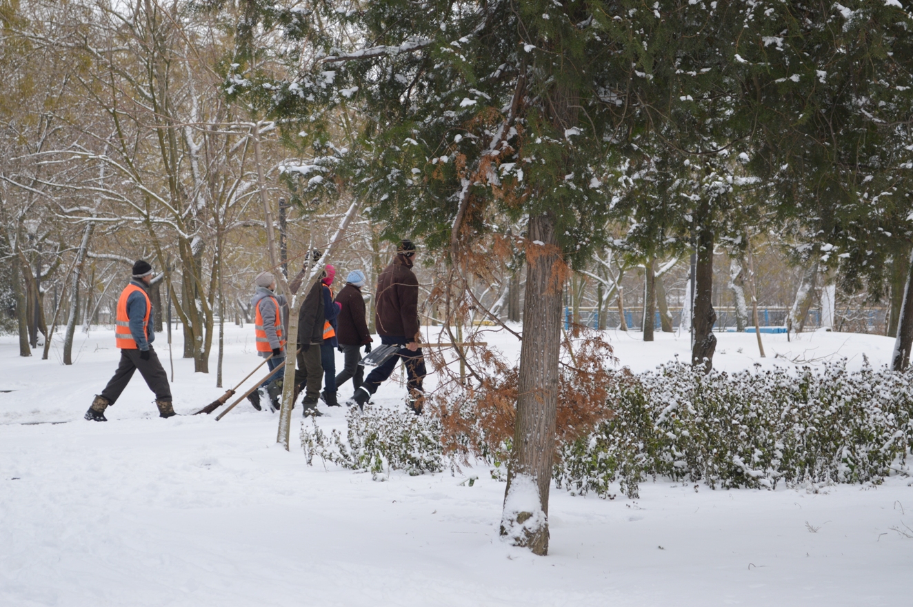 Игры в снежки и санки: килийцы радуются первому снегу (фоторепортаж)