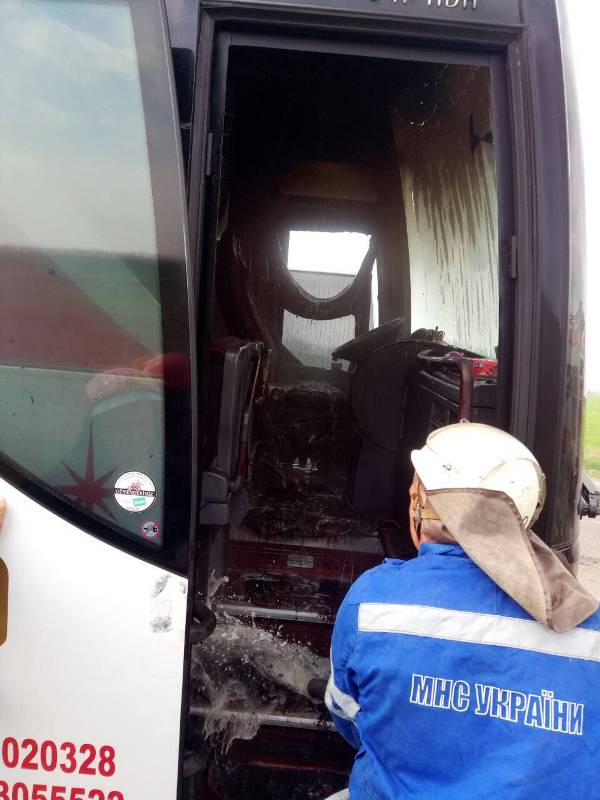В Измаильском районе загорелся рейсовый автобус - обошлось без жертв