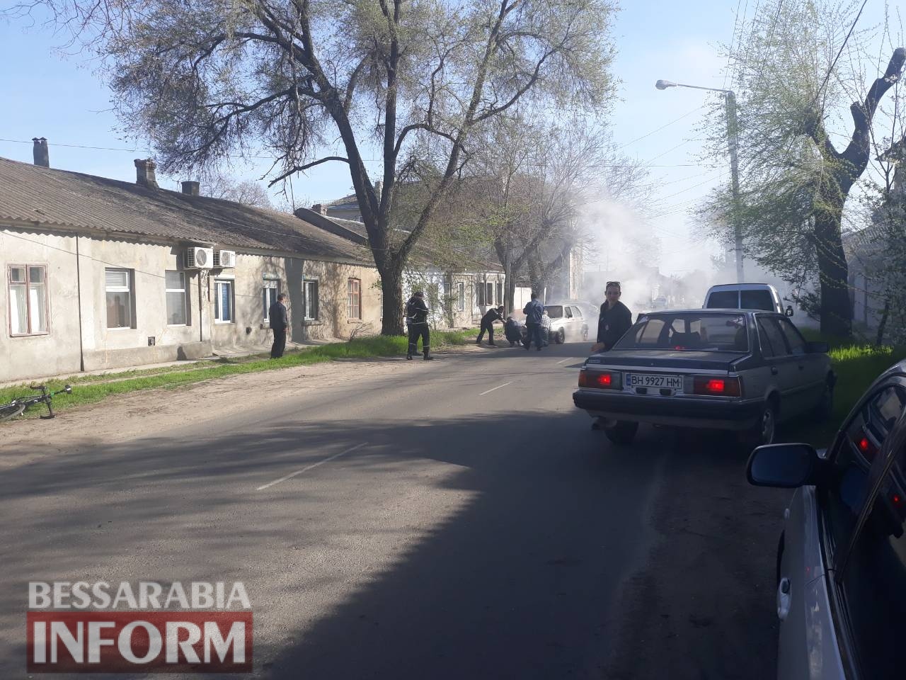 В Измаиле на Белгород-Днестровской на ходу загорелся автомобиль