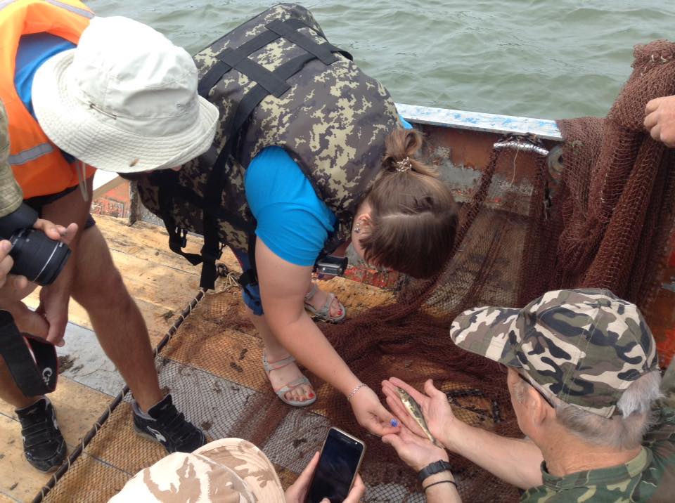 В Вилково волонтеры помогали спасать осетров Дуная