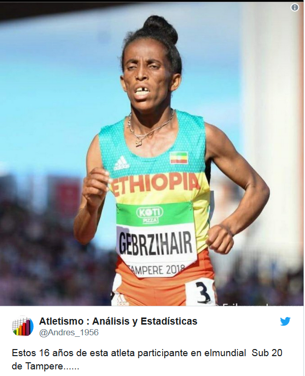 На чемпионате мира среди юниоров выиграла 16-летняя эфиопка, которой с виду "все 50"