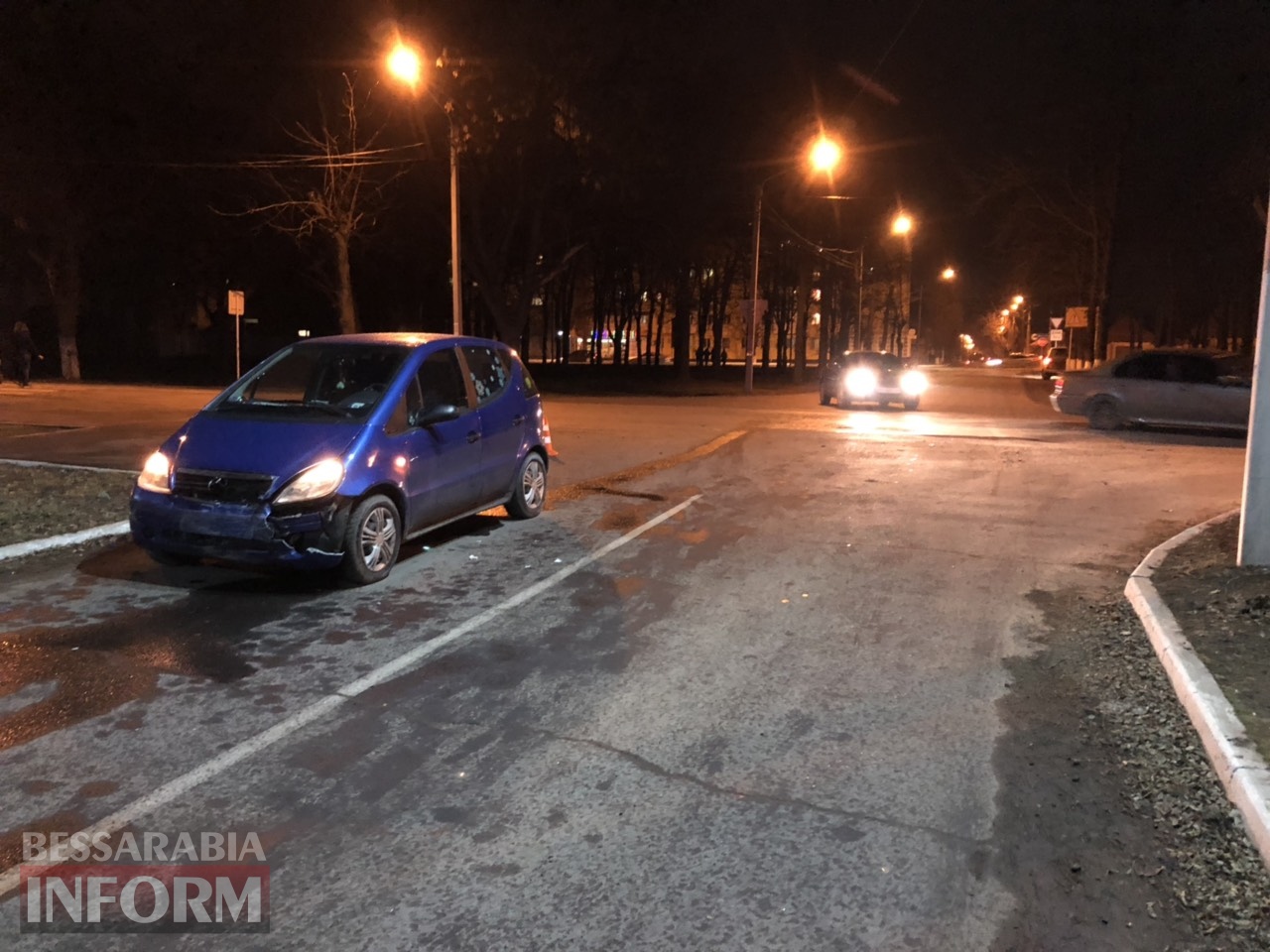 В Измаиле перекресток проспекта Суворова и Репина не поделили два автомобиля Mercedes-Benz