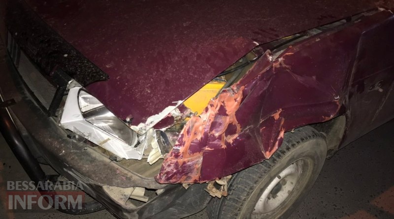 Ночное ДТП в Измаиле: на пересечении Энгельса и проспекта Суворова столкнулись "девятка" и Nissan