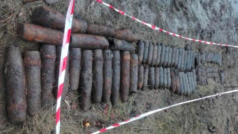 В Саратском районе за несколько дней обнаружили более 200-т боеприпасов времен Второй мировой войны
