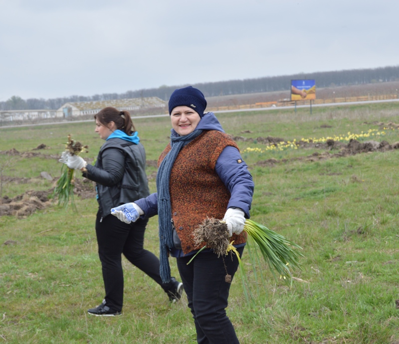 Чиновники Белгород-Днестровского района озеленяли территорию въезда в село Монаши