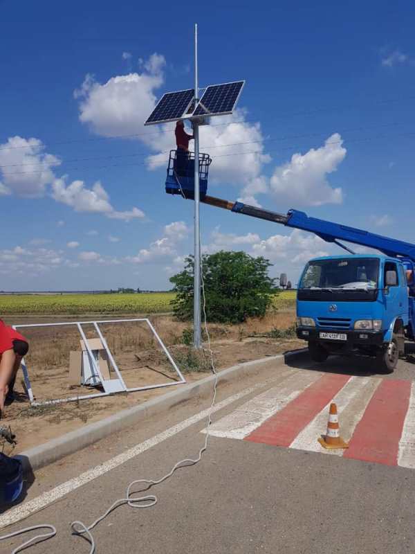 На трассе "Одесса-Рени" пешеходные переходы будут освещаться с помощью солнечных панелей