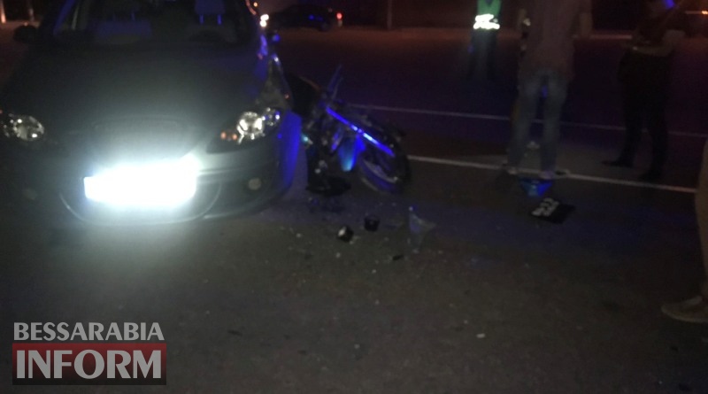 В Измаиле в ДТП на улице Некрасова серьезно пострадал мотоциклист