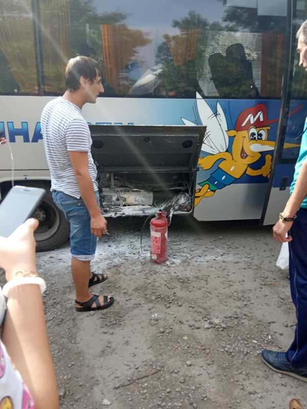 В Татарбунарском районе на ходу загорелся рейсовый автобус "Измаил-Одесса"