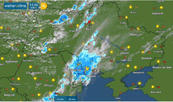 На Одессу обрушился шторм: на трассе Одесса-Киев нулевая видимость