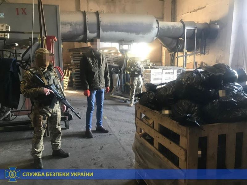 Фотоотчет утилизации вещдоков СБУ в Одесской области.