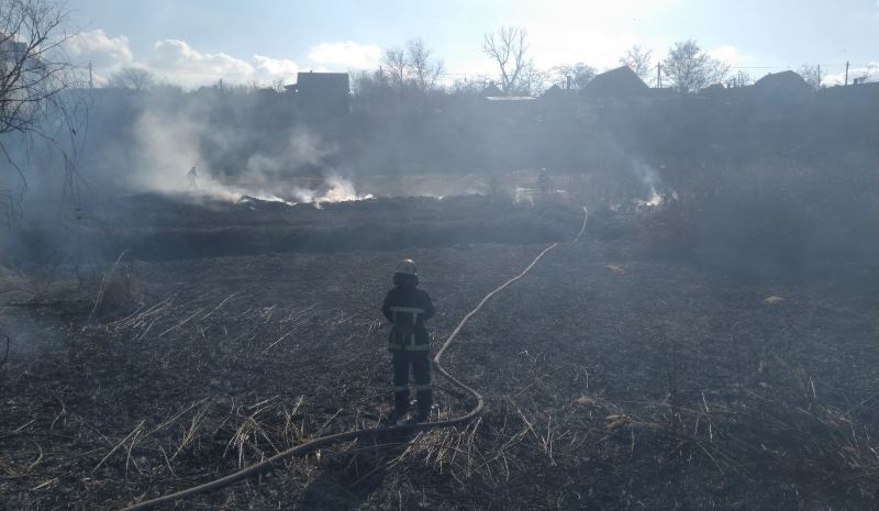 Спасатели Аккермана оперативно потушили пожар в камышах, горевших вблизи жилых домов.