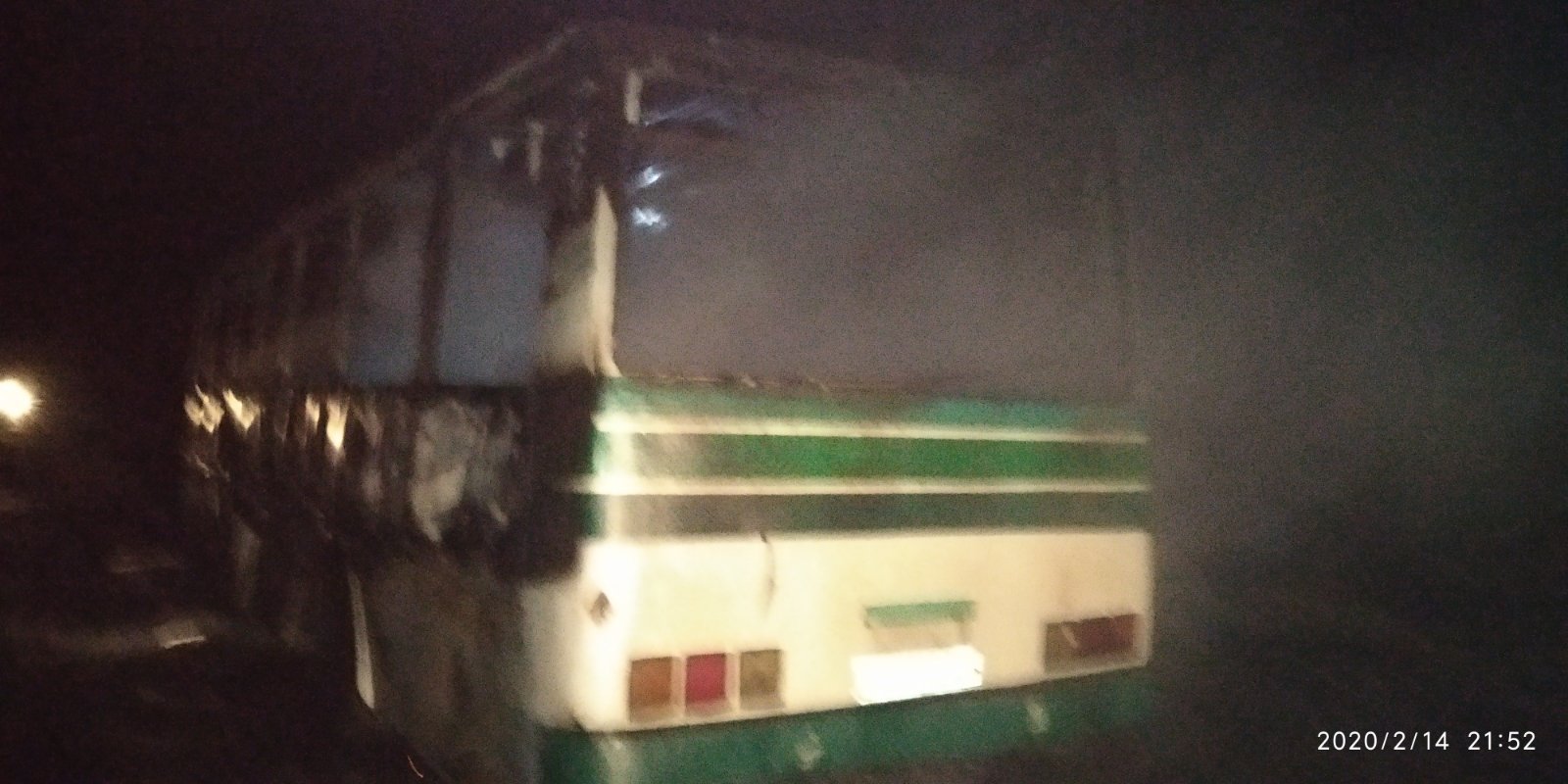 В Измаиле на Нахимова сгорел пассажирский автобус Икарус