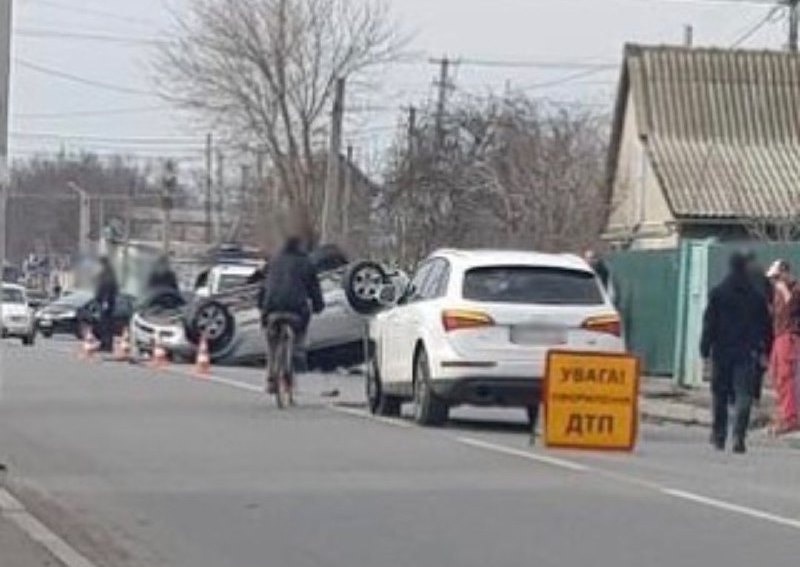 Авария с "перевертышем" в Измаиле на Некрасова: один из водителей в больнице