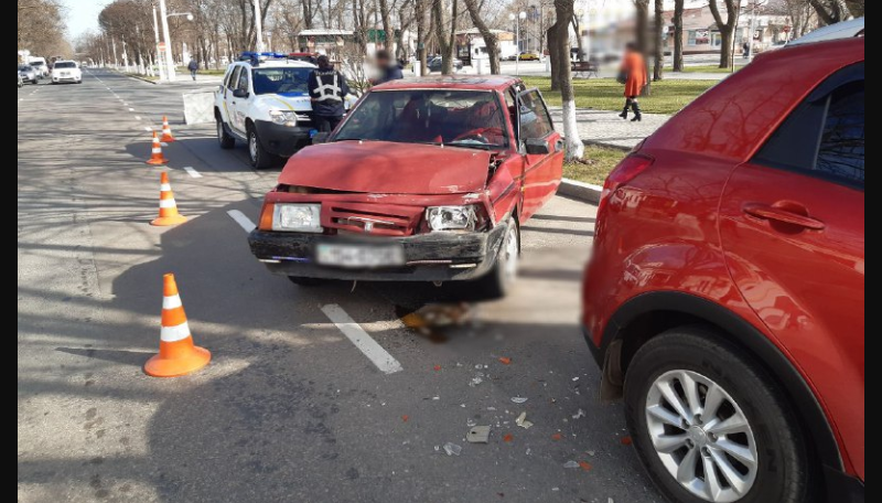 В Измаиле на проспекте Суворова "восьмерка" догнала Ssang Yong