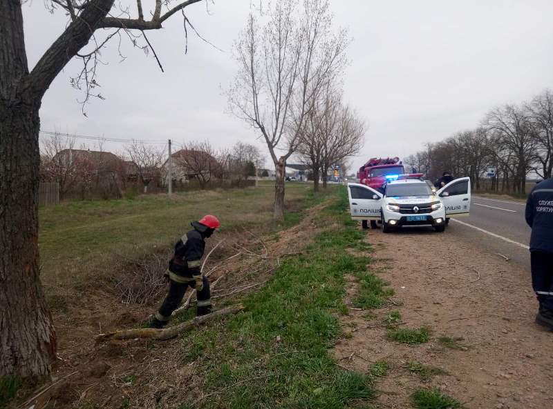 Утренняя авария на трассе Одесса-Рены в районе Сафьян - Nissan открыло всмятку