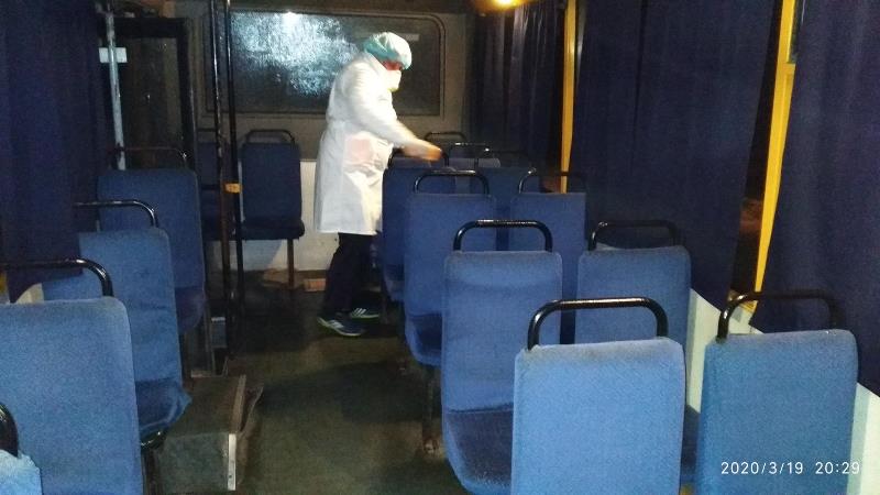 В Белгороде-Днестровском еженедельно проводят санобработку пассажирских автобусов.
