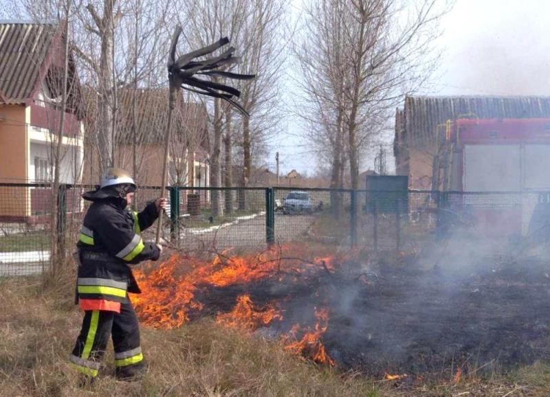 Белгород-Днестровский р-н: горящий сухостой чуть не стал причиной пожара на базе отдыха в Затоке