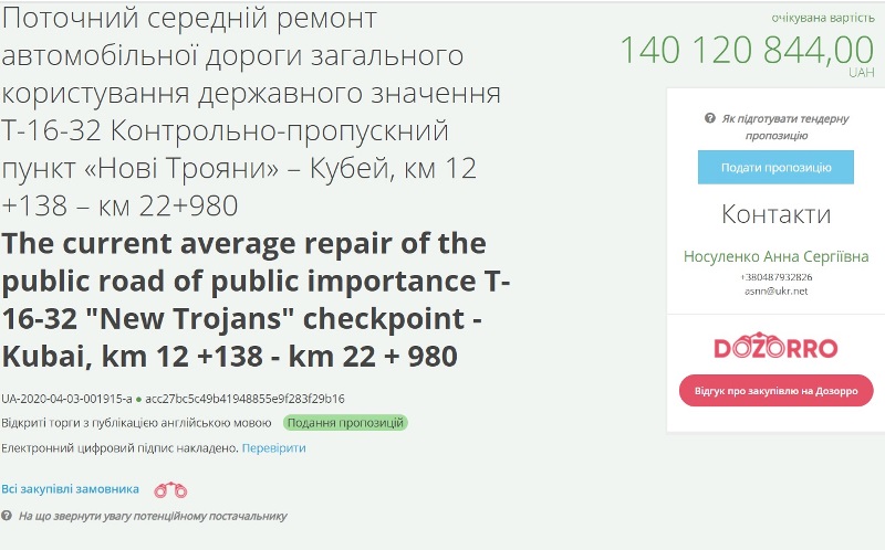 В Бессарабии на ремонт четырёх дорог планируют потратить почти 800 миллионов гривен