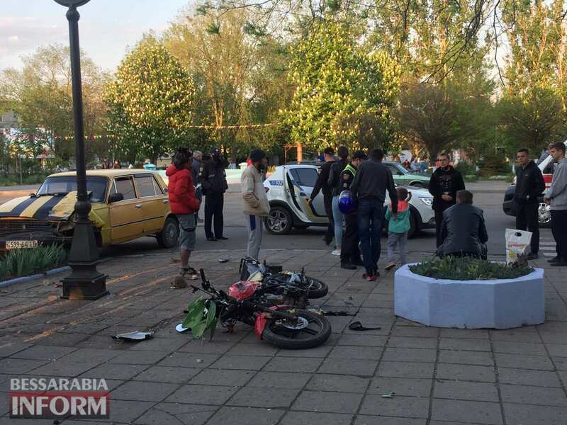 В Татарбунарах школьники на мотоцикле попали в серьезное ДТП