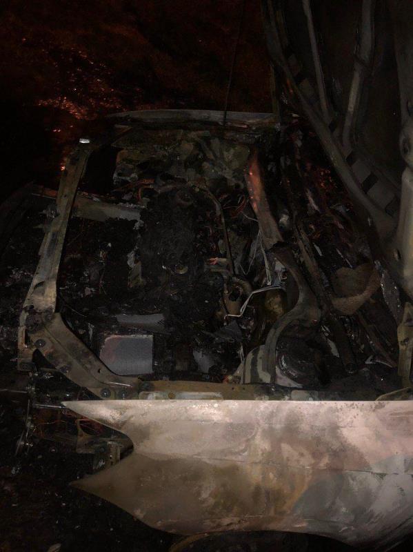 В Измаиле рано утром на одной из центральных улиц сгорел автомобиль