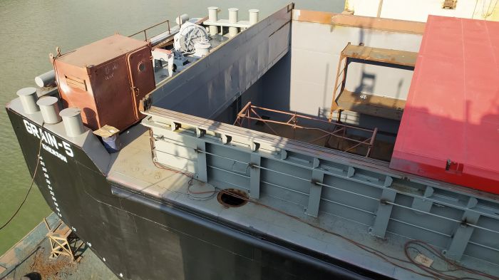 В Измаиле на верфи компании "Дунайсудосервис" выстроили еще одну баржу Grain-5