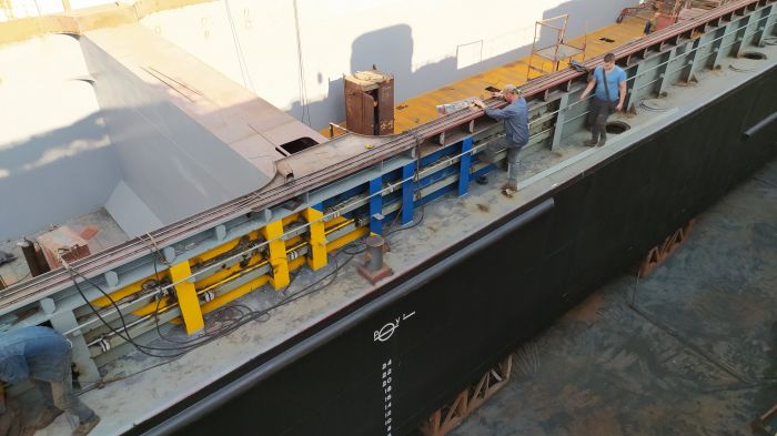 В Измаиле на верфи компании "Дунайсудосервис" выстроили еще одну баржу Grain-5