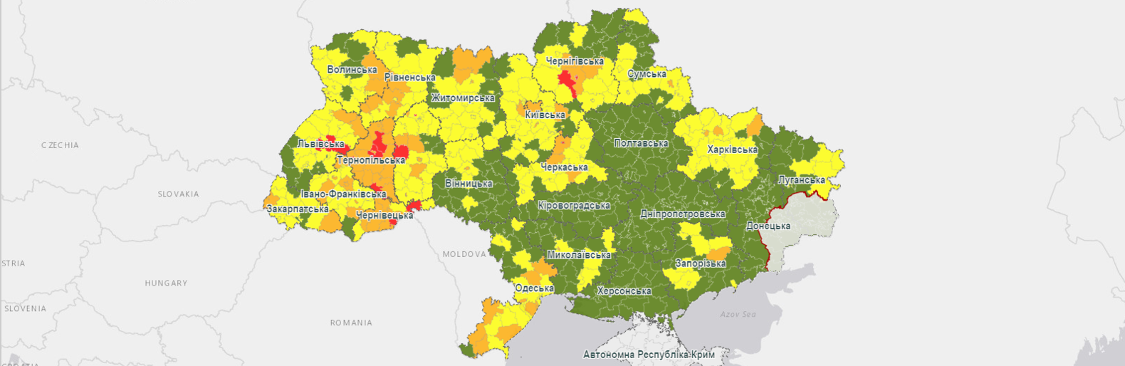 Нет красных карантинных зон, но стало больше желтых: в районах Бессарабии изменен уровень опасности