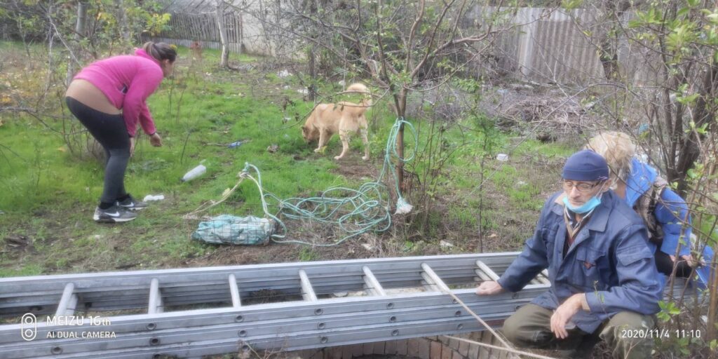 В Измаиле собака угодила в 10-метровый колодец. На выручку пришли спасатели