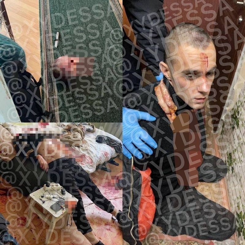 В Одессе убийца двоих человек вышел на улицу покурить с отрубленной головой в руках (фото 18+)