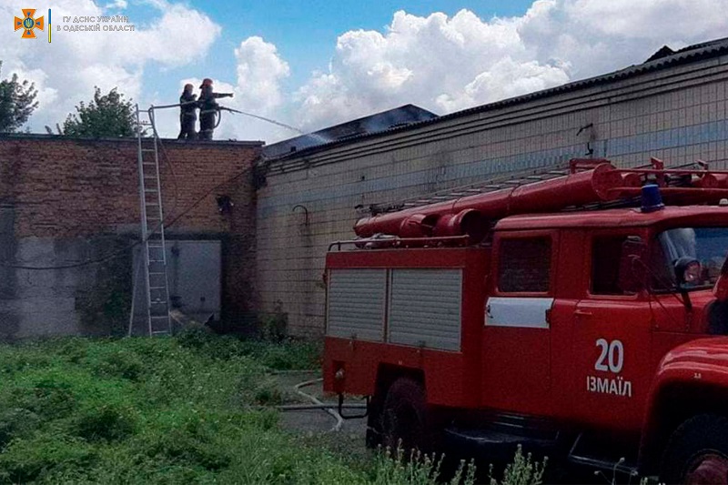 В Измаиле произошел пожар на территории мясокомбината