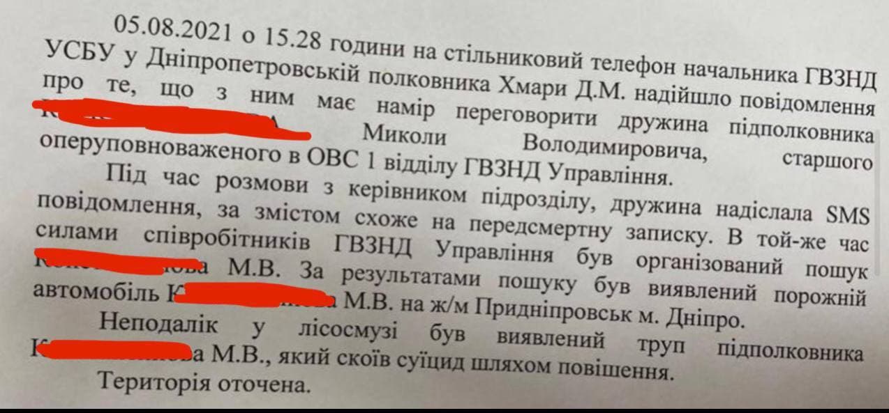 ​Еще один повешенный: в Днепре покончил с собой подполковник СБУ - в своей смерти он обвинил начальство