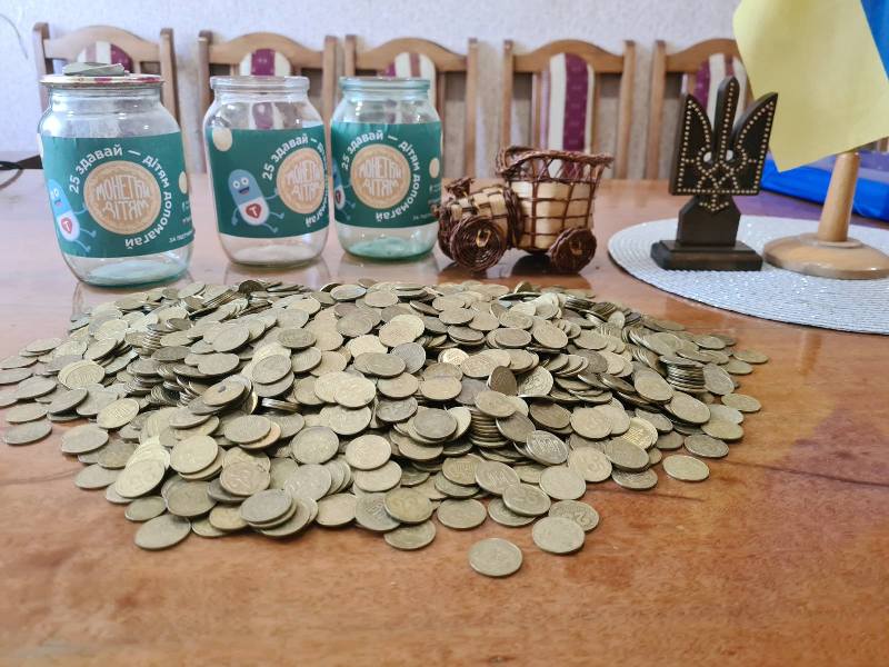 В Килии собрали более десяти килограммов 25-копеечных монет для помощи детям с онкологией