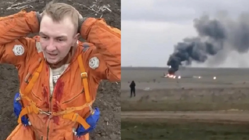 Под Николаевом ВСУ сбили российский самолет, пилот захвачен в плен (фото, видео)