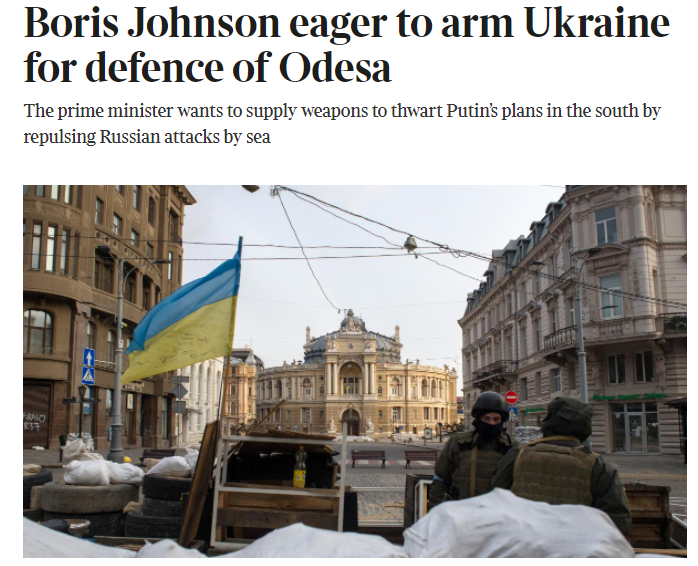 Премьер Британии Джонсон хочет передать Украине противокорабельные ракеты для защиты Одессы - The Times