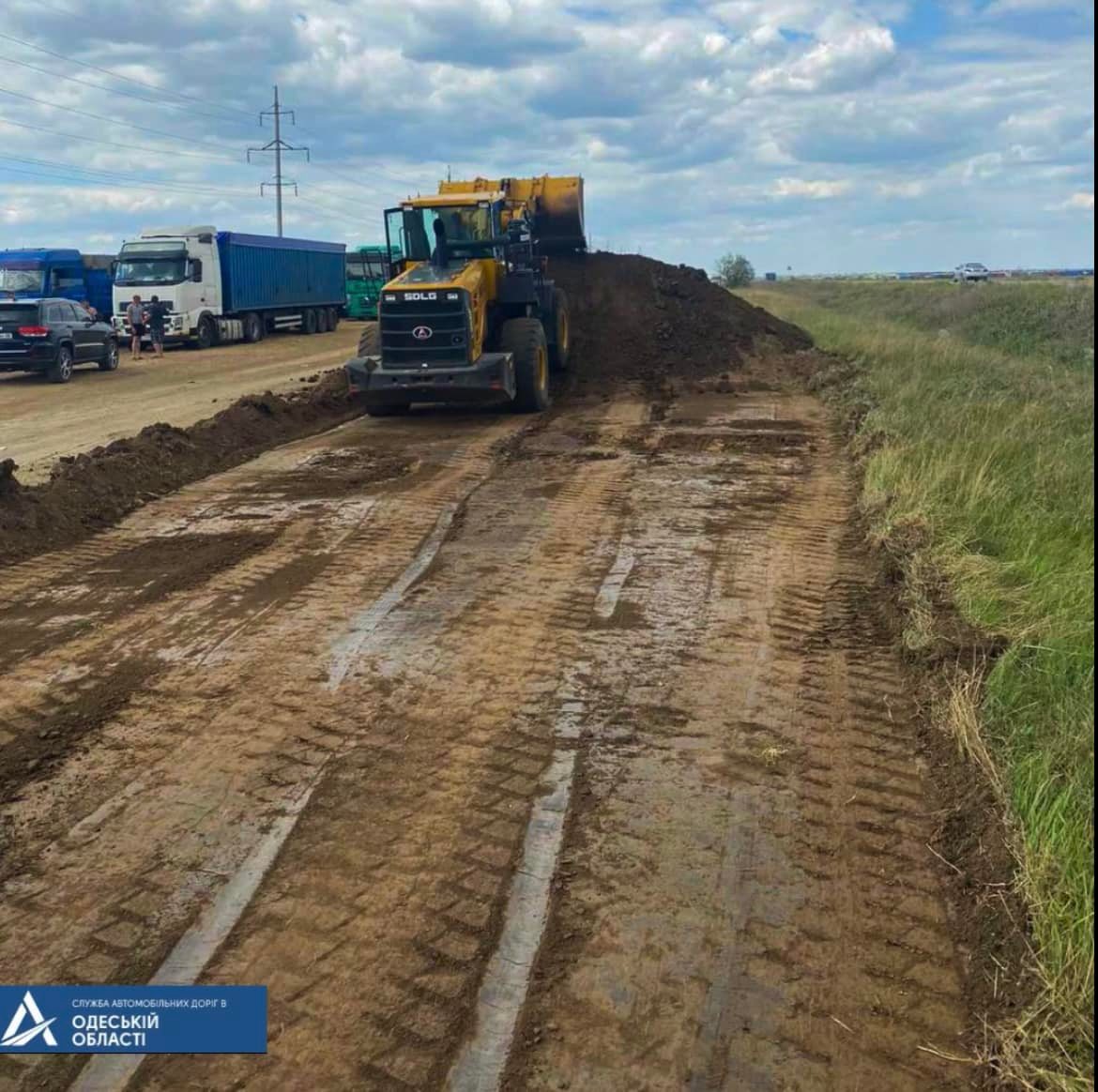 В районе Килии строят стоянку для большегрузов, потом займутся текущим ремонтом дороги.