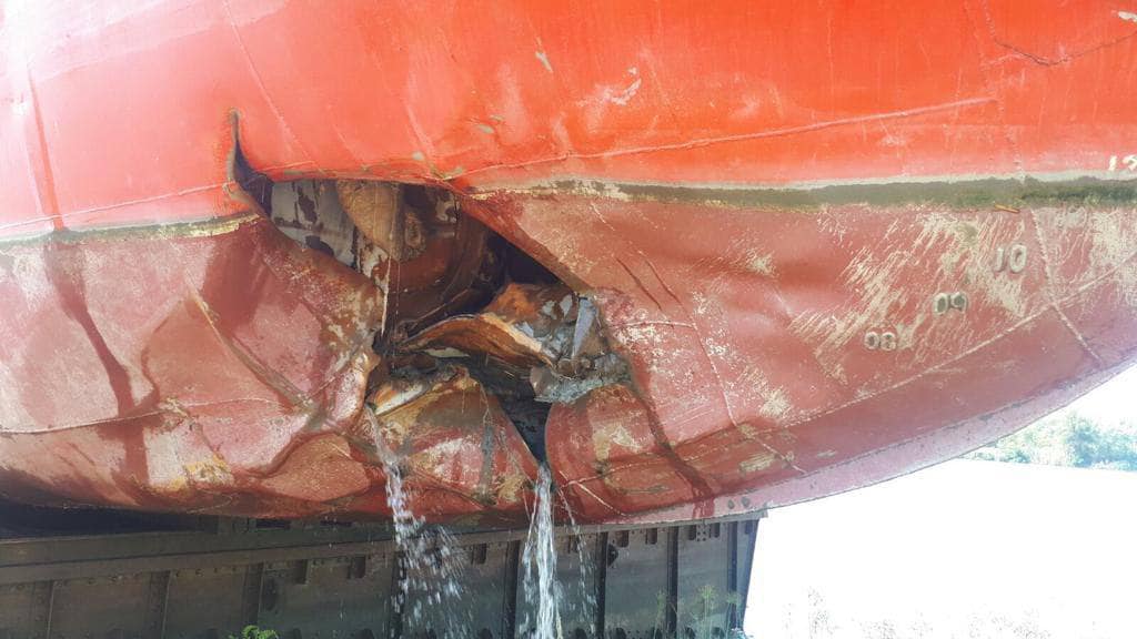 Гідрографічне судно "Шляховик", яке зазнало пошкоджень при зіткненні з міною у гирлі Дунаю, відремонтують на потужностях УДП