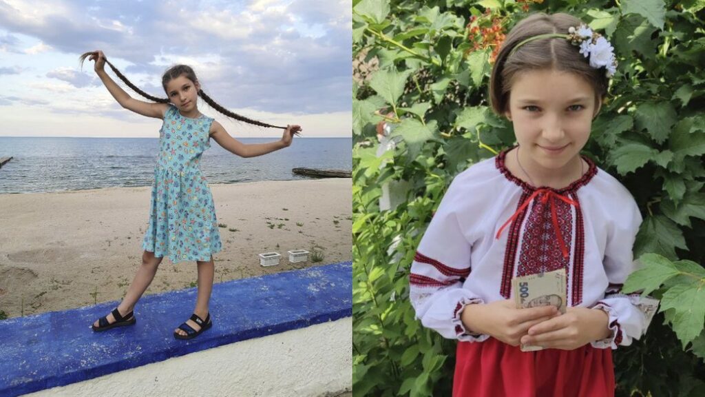 10-річна дівчинка з Одещини відрізала свої довгі коси та продала їх: виручені кошти пішли на потреби ЗСУ