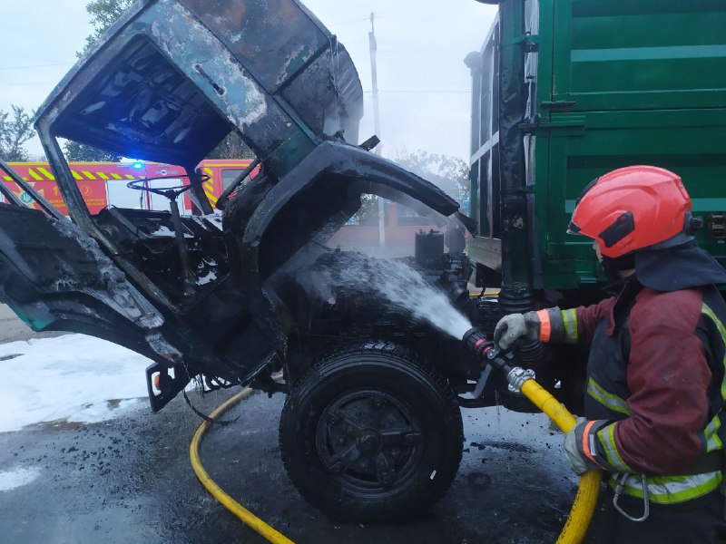 Ранкова пожежа в Ізмаїлі - на вулиці Єдності загорілася вантажівка