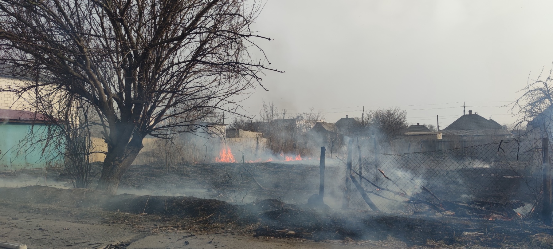 Суха трава ледь не наробила лиха: кілійські пожежні врятували будівлю магазину і житловий будинок