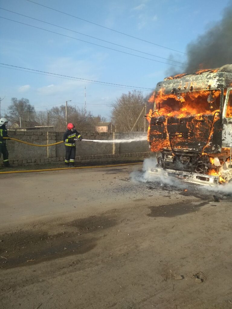 На в'їзді в Ізмаїл згоріла вантажівка