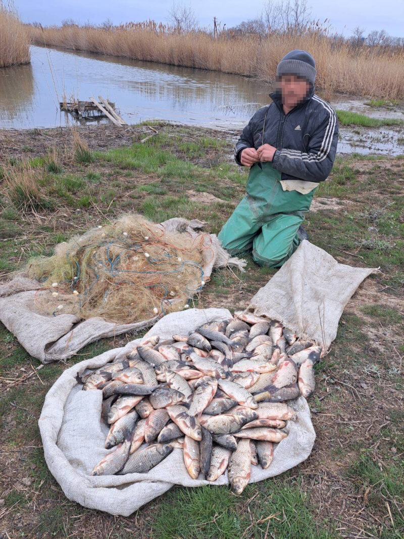 Браконьеры продолжают вредить нацпарку "Тузловские лиманы": возле Катранки задержали "черных рыболовов" с запрещенными сетками и рыбой