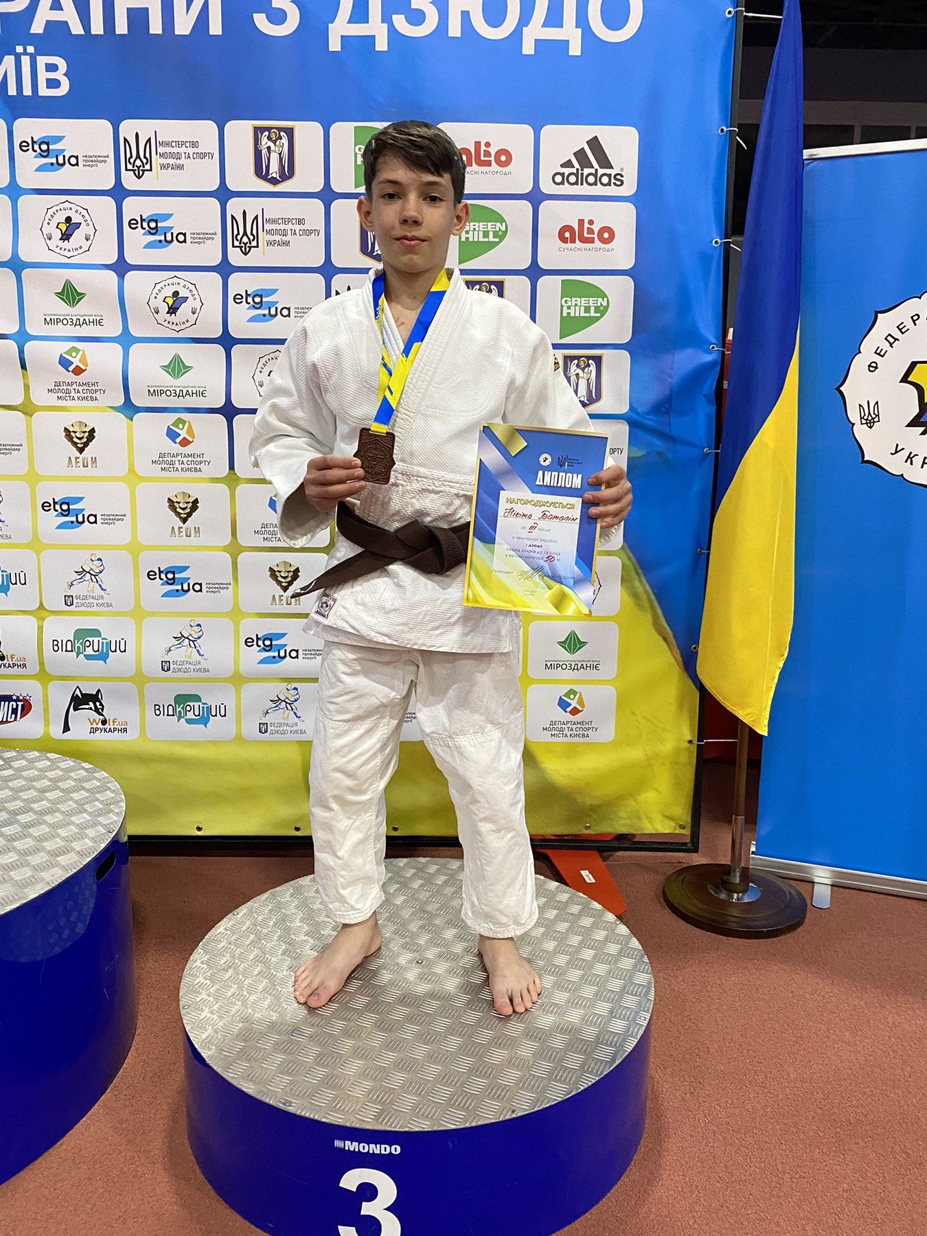Юный дзюдоист из Аккермана получил бронзу на чемпионате Украины