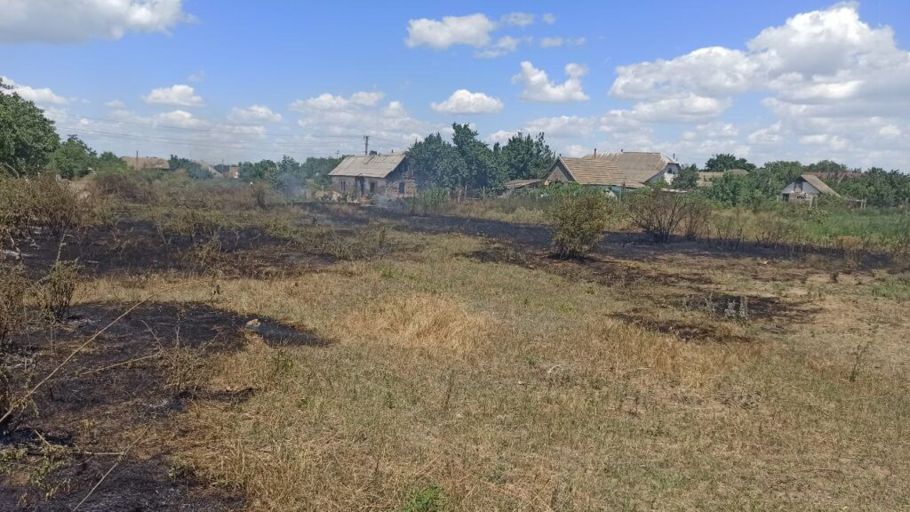 Загоряння сухої трави додає клопоту рятувальникам: на Білгород-Дністровщині сталася пожежа на кладовищі