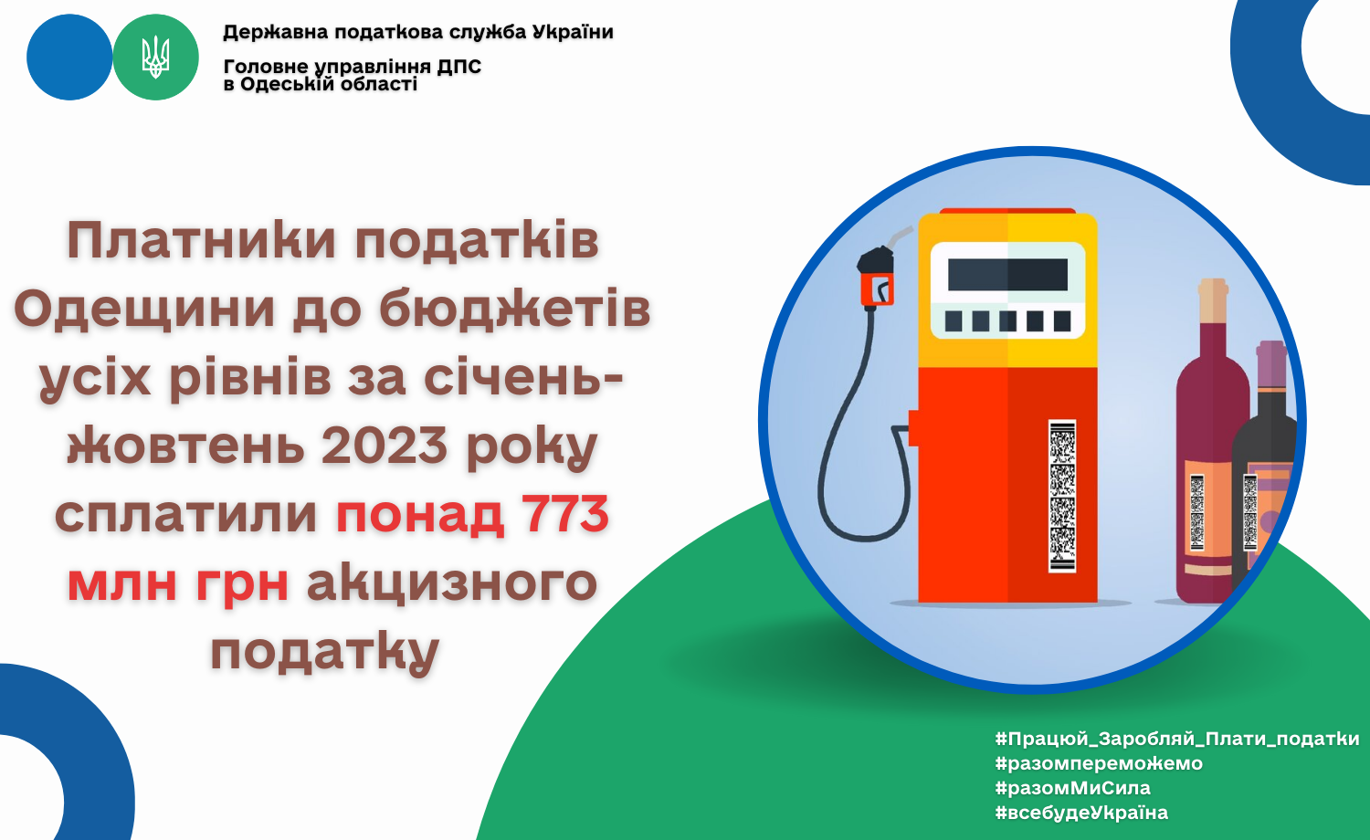 Акцизний податок в Одеській області: рекордні надходження до бюджетів за січень-жовтень 2023 року