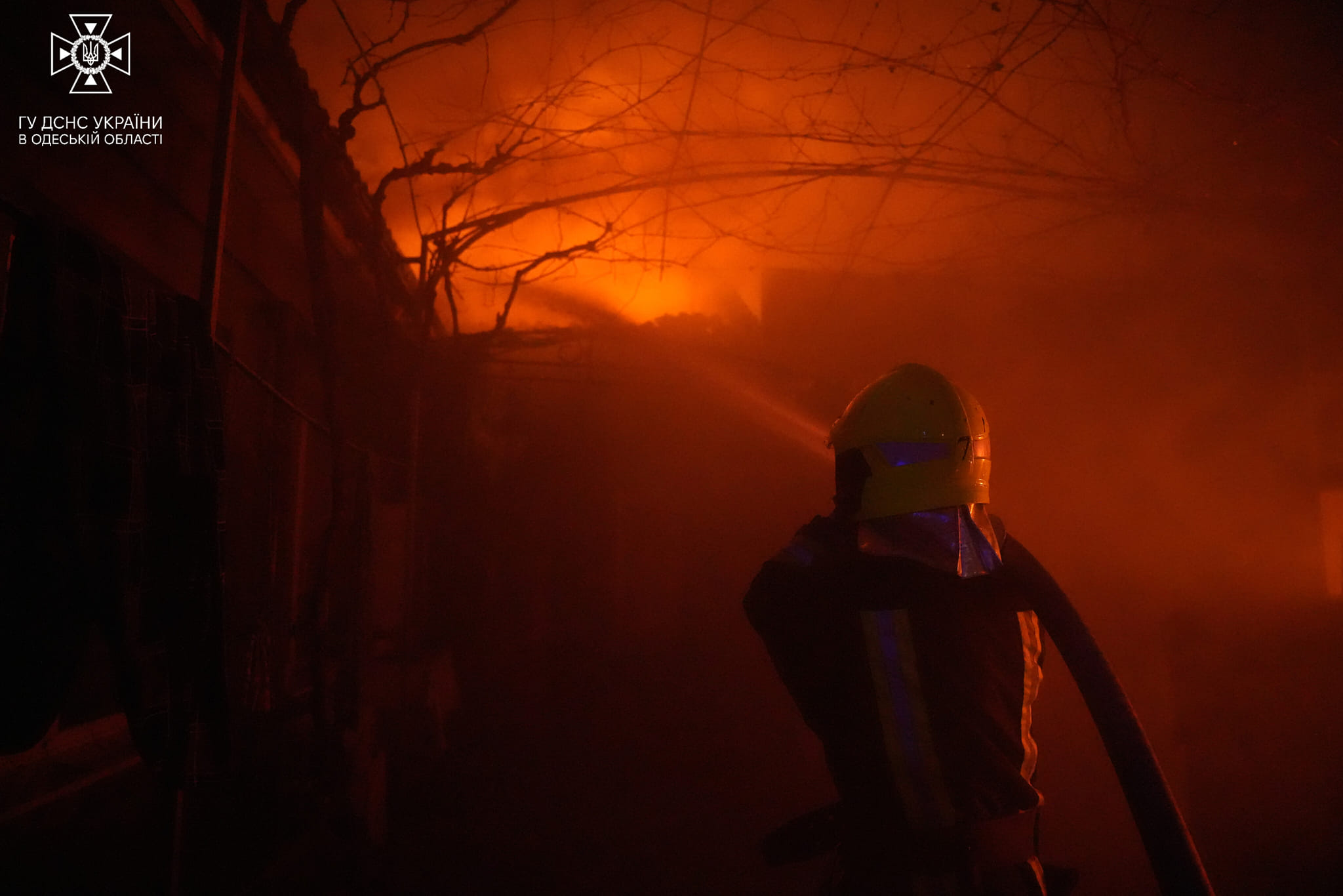 Резонансна пожежа на Одещині: полум’я охопило 250 кв.м будівлі ─ фото