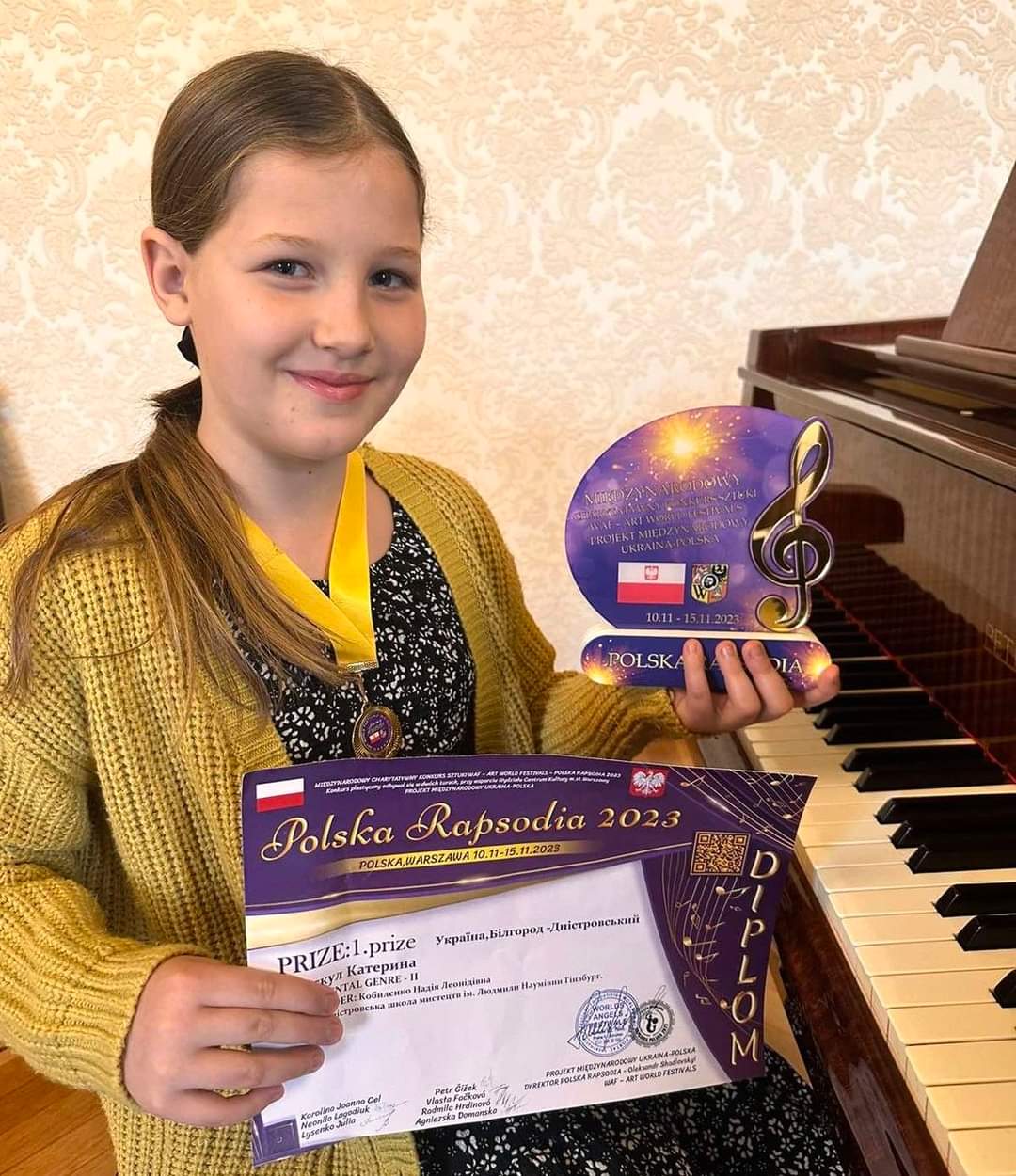 Пианистка из Белгорода-Днестровского завоевала первенство на международном конкурсе "Польская рапсодия 2023" в Варшаве