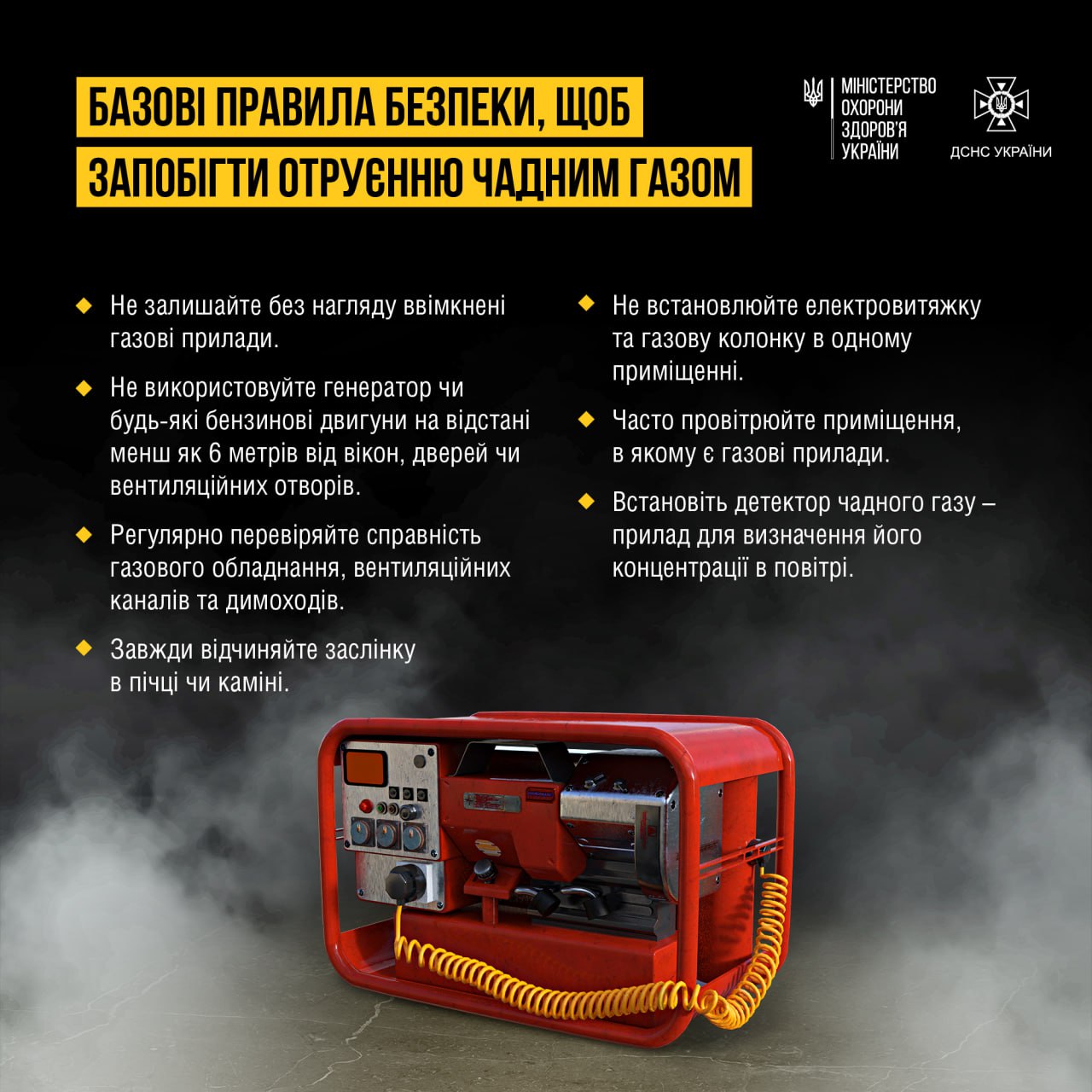 В Україні зростає кількість випадків отруєння чадним газом ─ деякі з них призводять до смерті